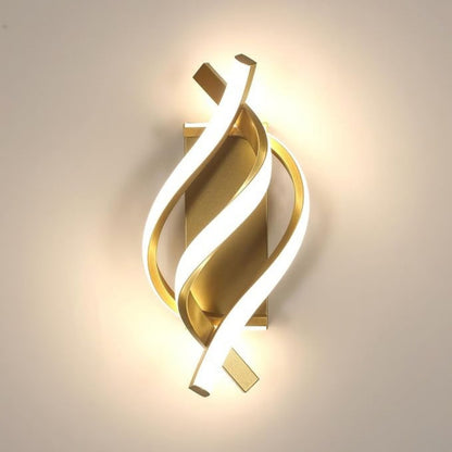 Strålande Modern Spiralvägglampa