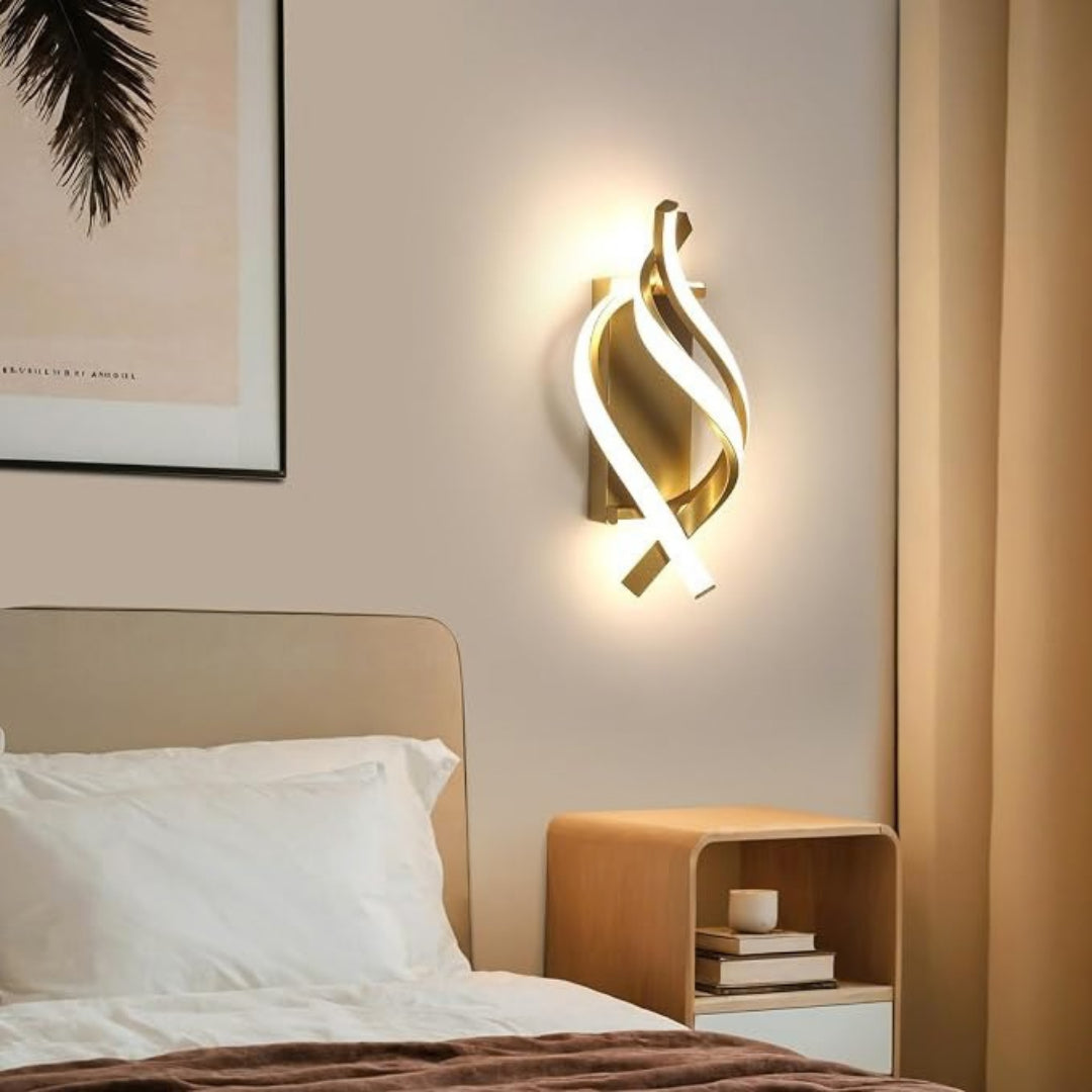 Strålande Modern Spiralvägglampa