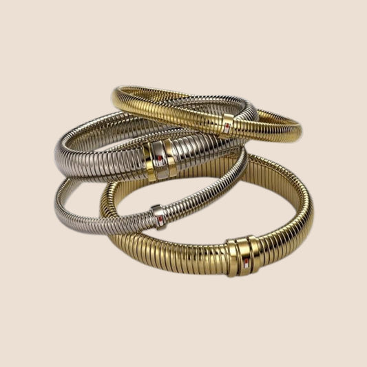 Gyllene Flexibel Armring